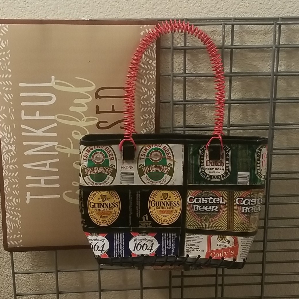 Vintage beer can bag